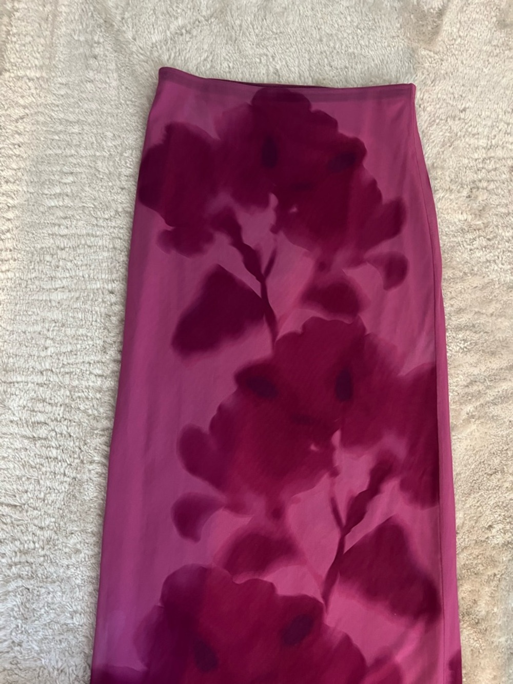 Open Edit XS Magenta Floral Maxi Skirt - Mesh - Picture 4 of 5